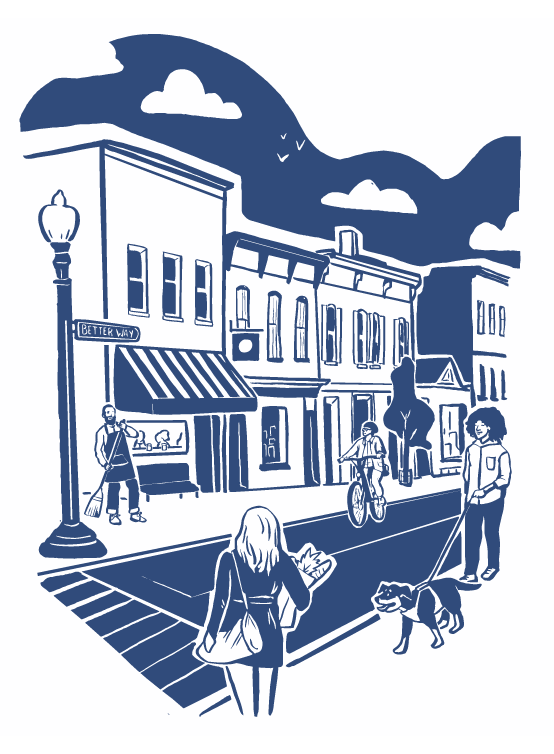 Illustration: local shops on Better Way Alliance Street