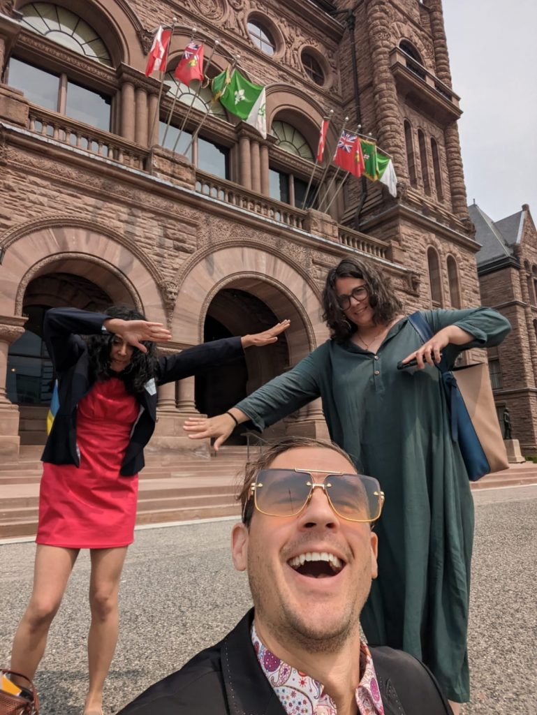 BWA staff dancing at Queen's Park